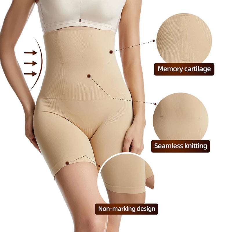 High Waist Trainer Panties Shapewear for Women Tummy Control Hip Butt Lifter Shorts Slimming Sheath Ladies Mid Thigh Body Shaper